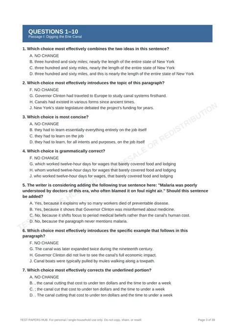 Questions preview