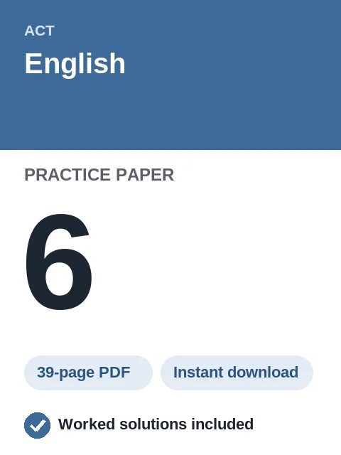 ACT English Practice Paper 6
