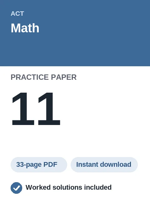 ACT Math Practice Paper 11