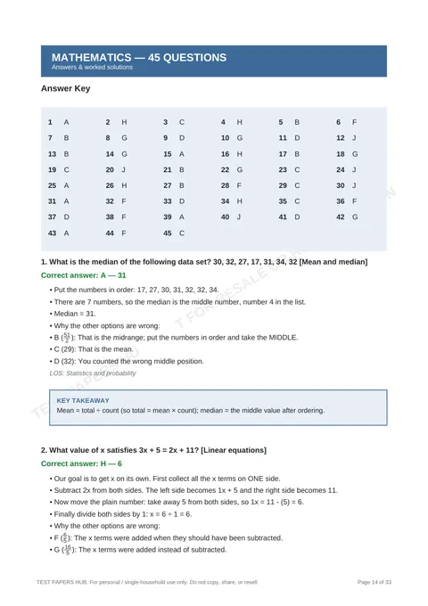 Solutions preview