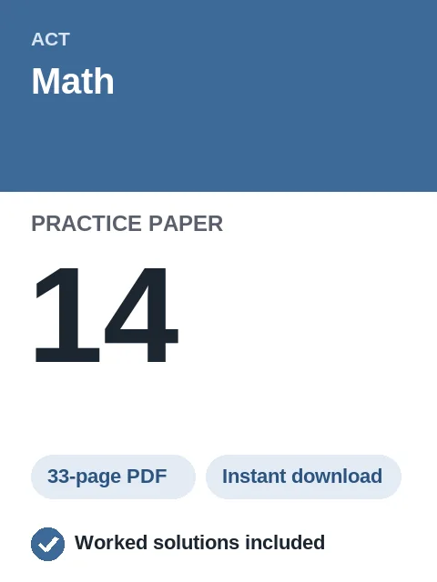ACT Math Practice Paper 14