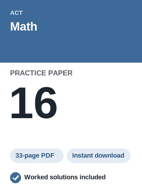 ACT Math Practice Paper 16