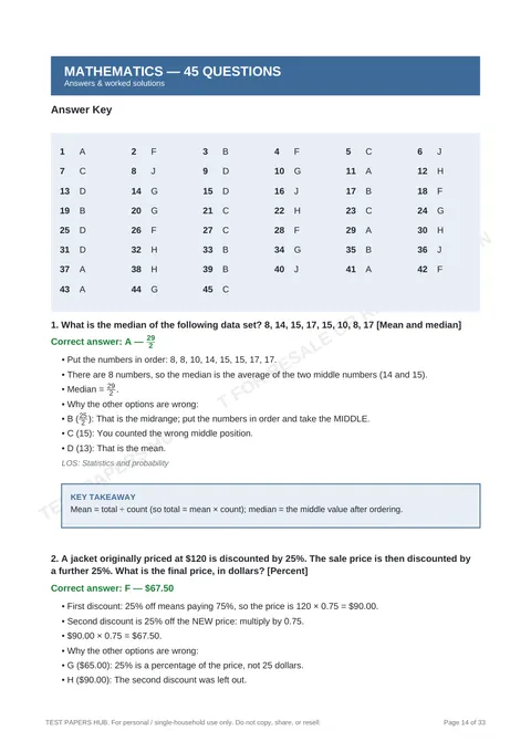 Solutions preview
