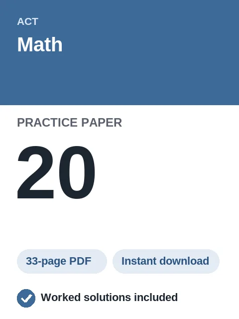 ACT Math Practice Paper 20