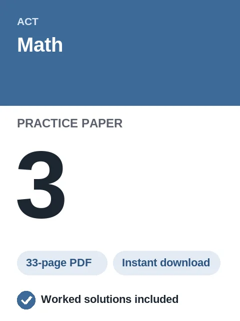 ACT Math Practice Paper 3