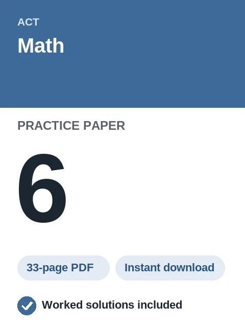 ACT Math Practice Paper 6
