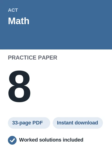 ACT Math Practice Paper 8