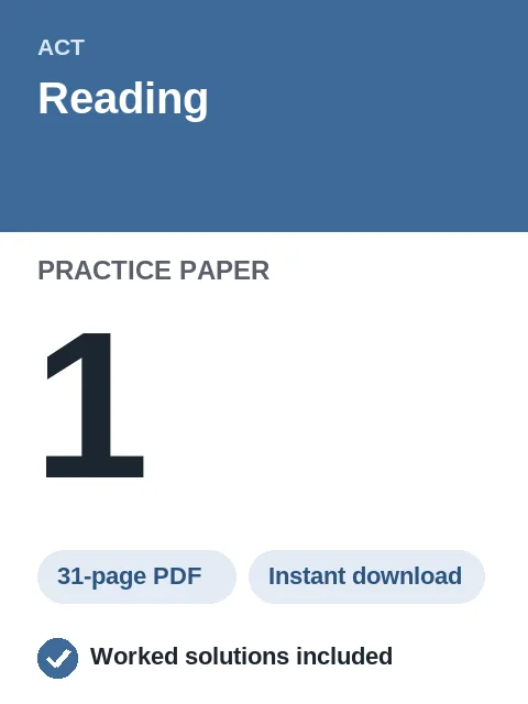 ACT Reading Practice Paper 1