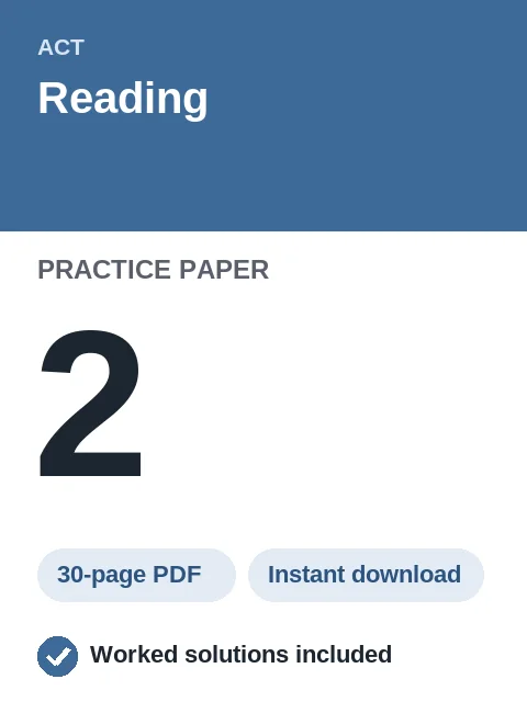 ACT Reading Practice Paper 2
