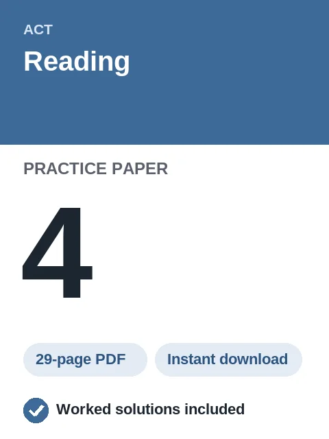 ACT Reading Practice Paper 4