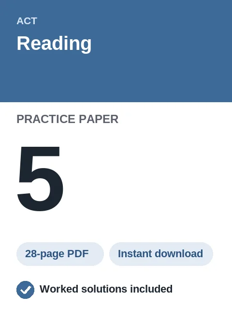 ACT Reading Practice Paper 5