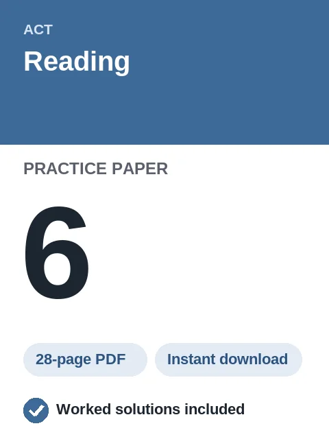 ACT Reading Practice Paper 6