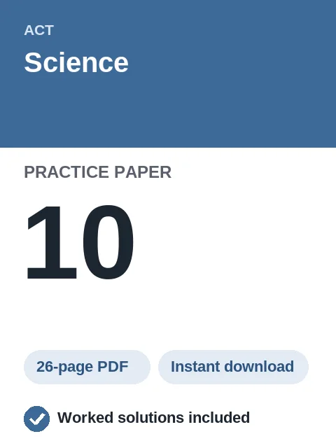 ACT Science Practice Paper 10