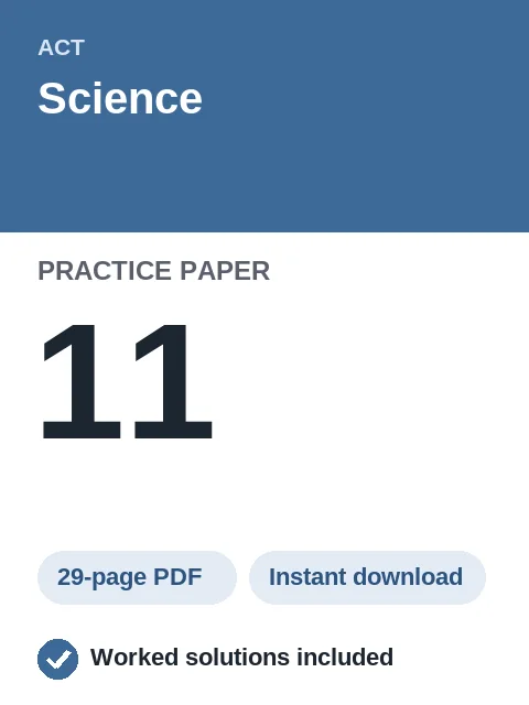ACT Science Practice Paper 11
