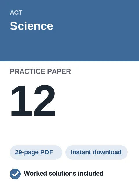ACT Science Practice Paper 12