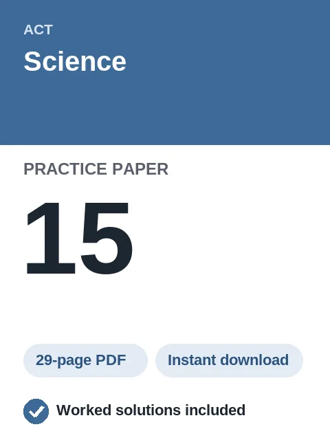 ACT Science Practice Paper 15