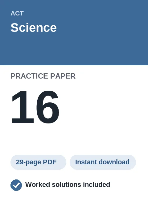 ACT Science Practice Paper 16