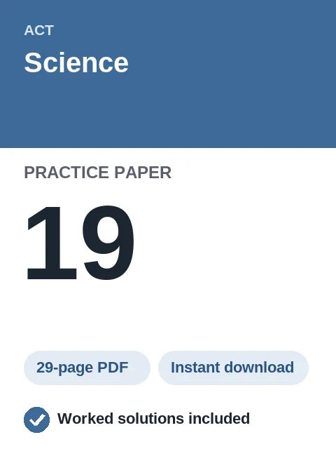 ACT Science Practice Paper 19
