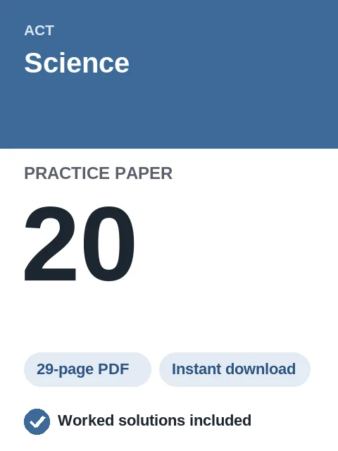 ACT Science Practice Paper 20
