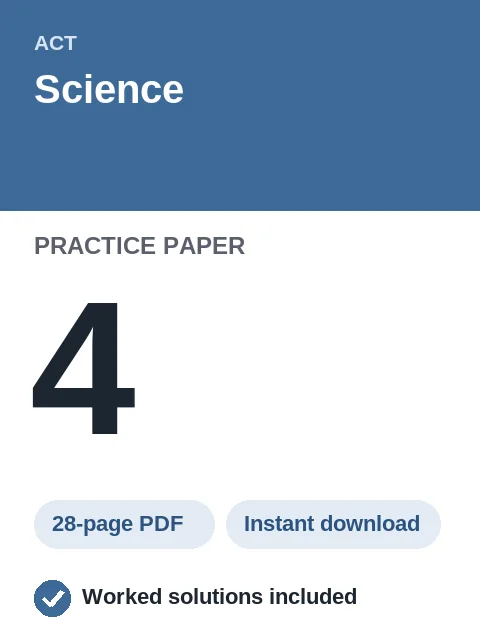 ACT Science Practice Paper 4