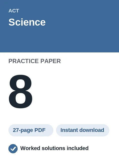 ACT Science Practice Paper 8
