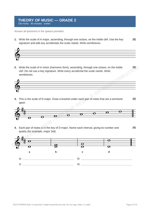 Questions preview