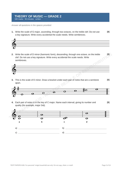 Questions preview