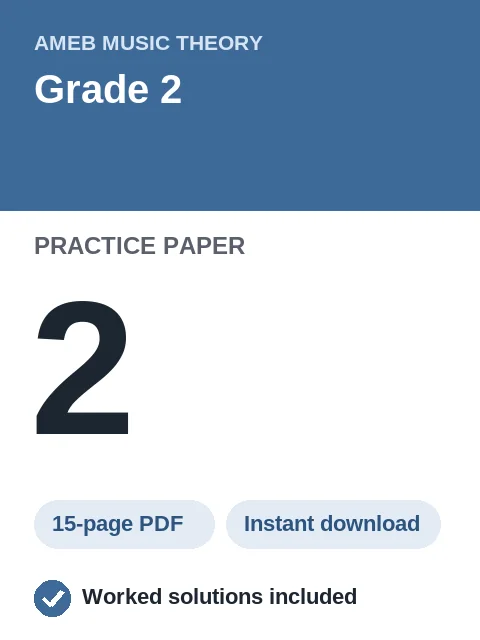 AMEB Music Theory Grade 2 Practice Paper 2