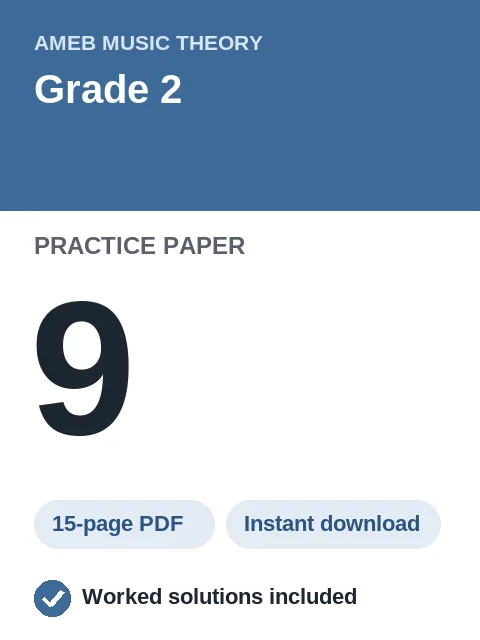 AMEB Music Theory Grade 2 Practice Paper 9