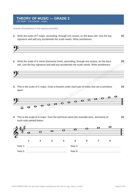 Questions preview