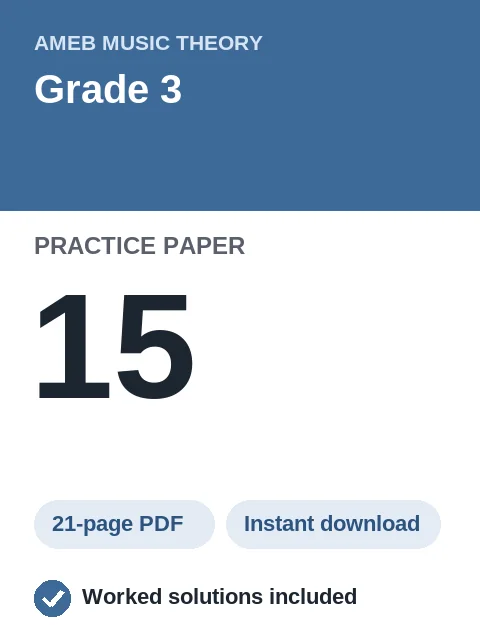 AMEB Music Theory Grade 3 Practice Paper 15