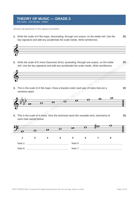 Questions preview
