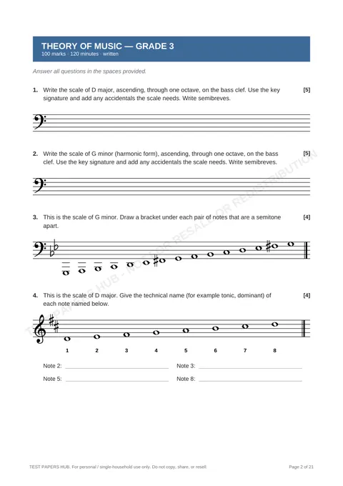 Questions preview