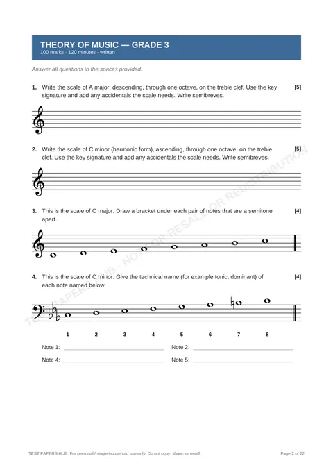 Questions preview