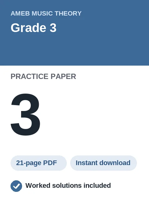 AMEB Music Theory Grade 3 Practice Paper 3