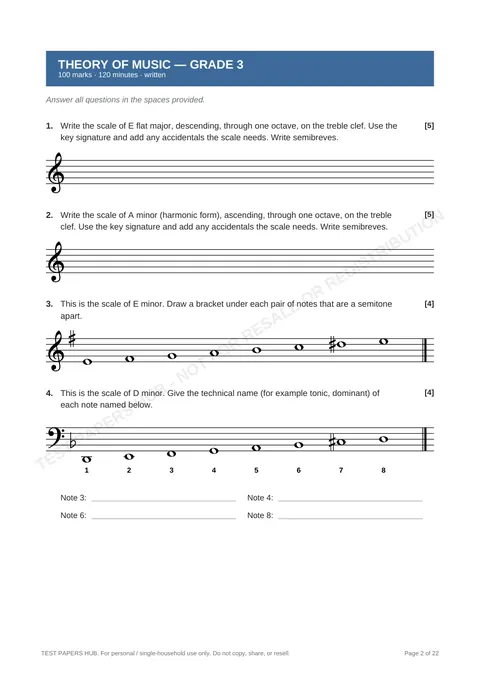 Questions preview