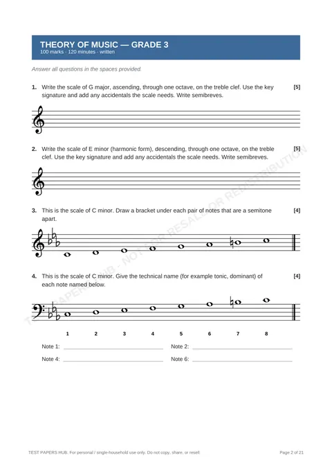 Questions preview