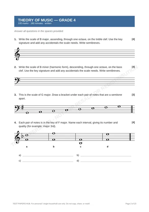 Questions preview