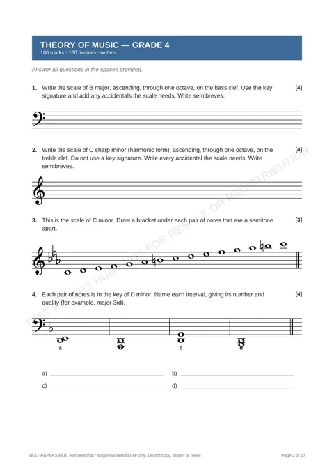 Questions preview