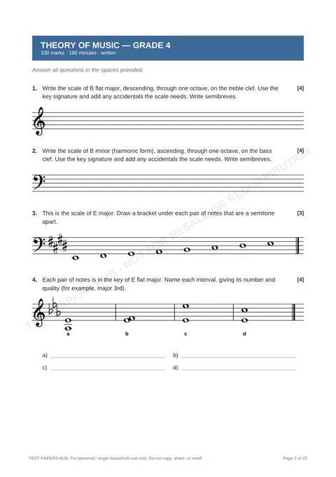 Questions preview