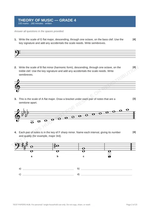 Questions preview