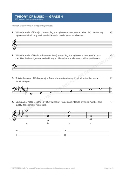 Questions preview
