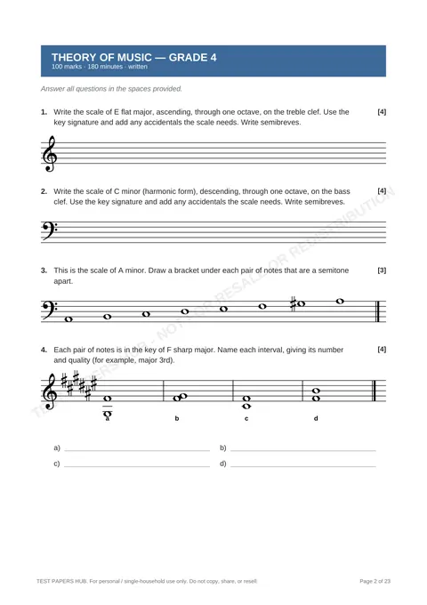 Questions preview