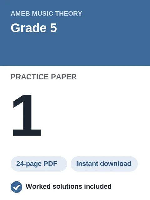 AMEB Music Theory Grade 5 Practice Paper 1