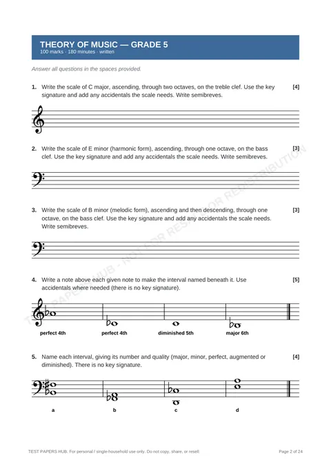 Questions preview