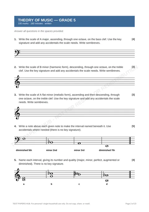 Questions preview