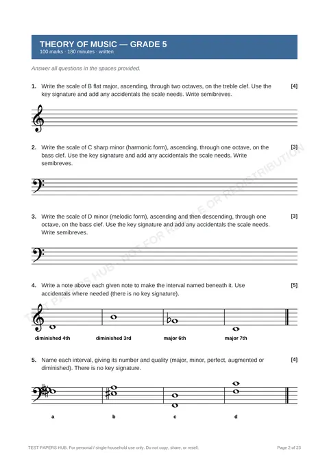 Questions preview
