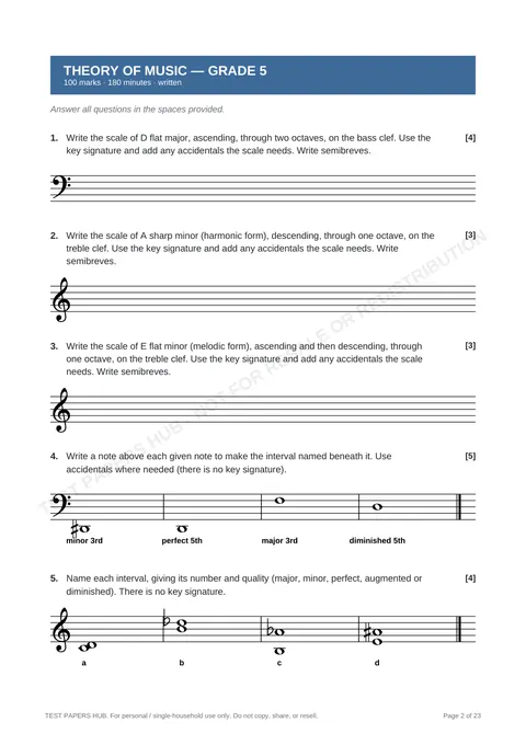 Questions preview
