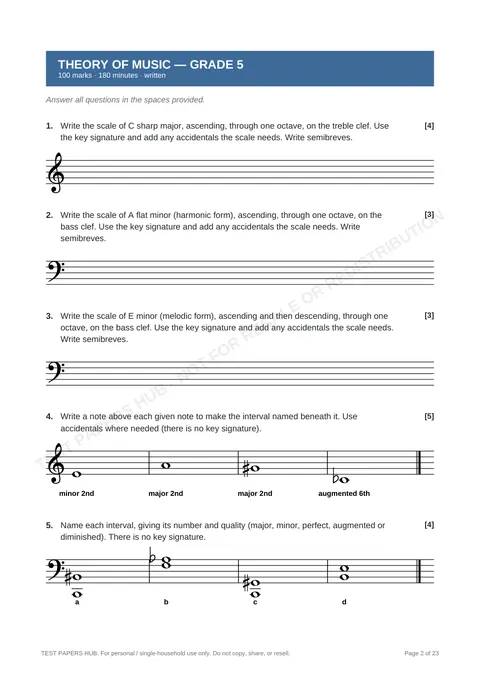 Questions preview