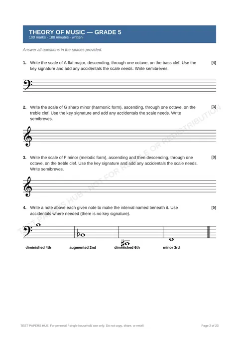 Questions preview